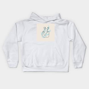 puristic line art Kids Hoodie